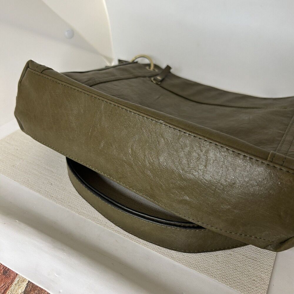 Bueno Multi Pocket  Zippered Purse Shoulder Bag Olive Green - Picture 4 of 8